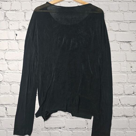 Vintage Chicos Travelers 90s Boho Patchwork Velvet Accent Blouse Size 2 - Picture 7 of 12